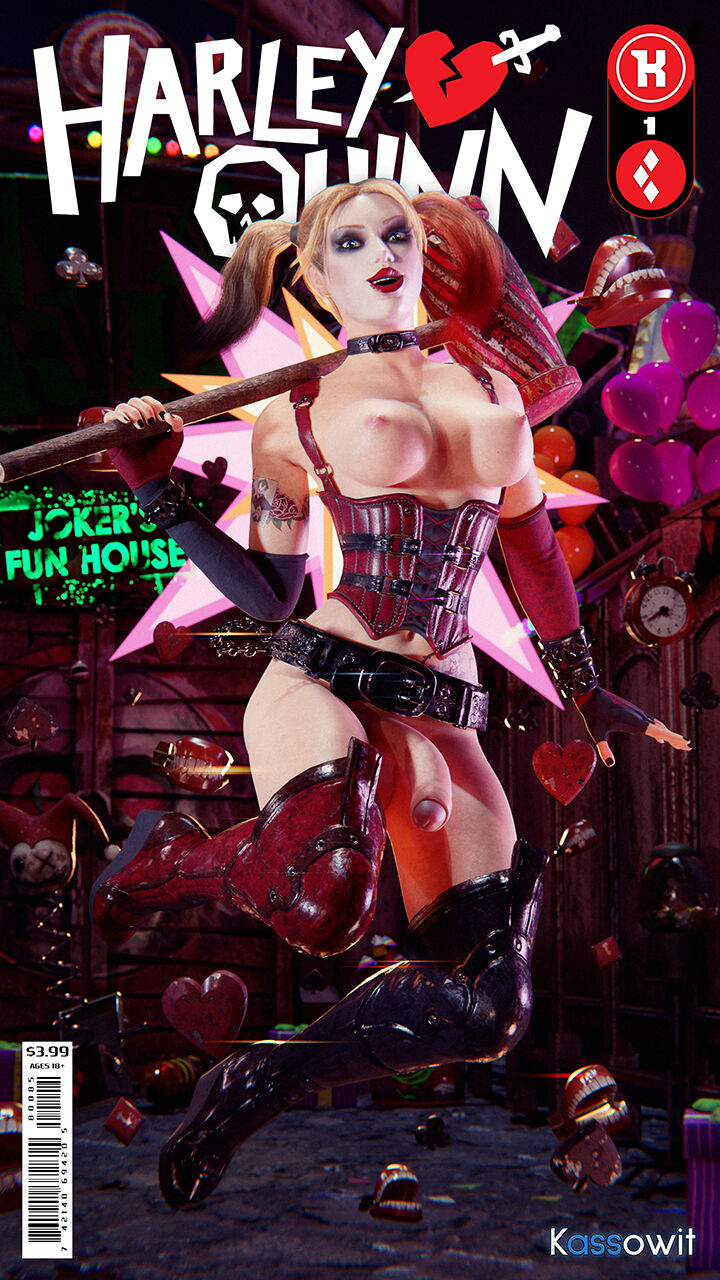 Harley Quinn Comic Cover - Futanari